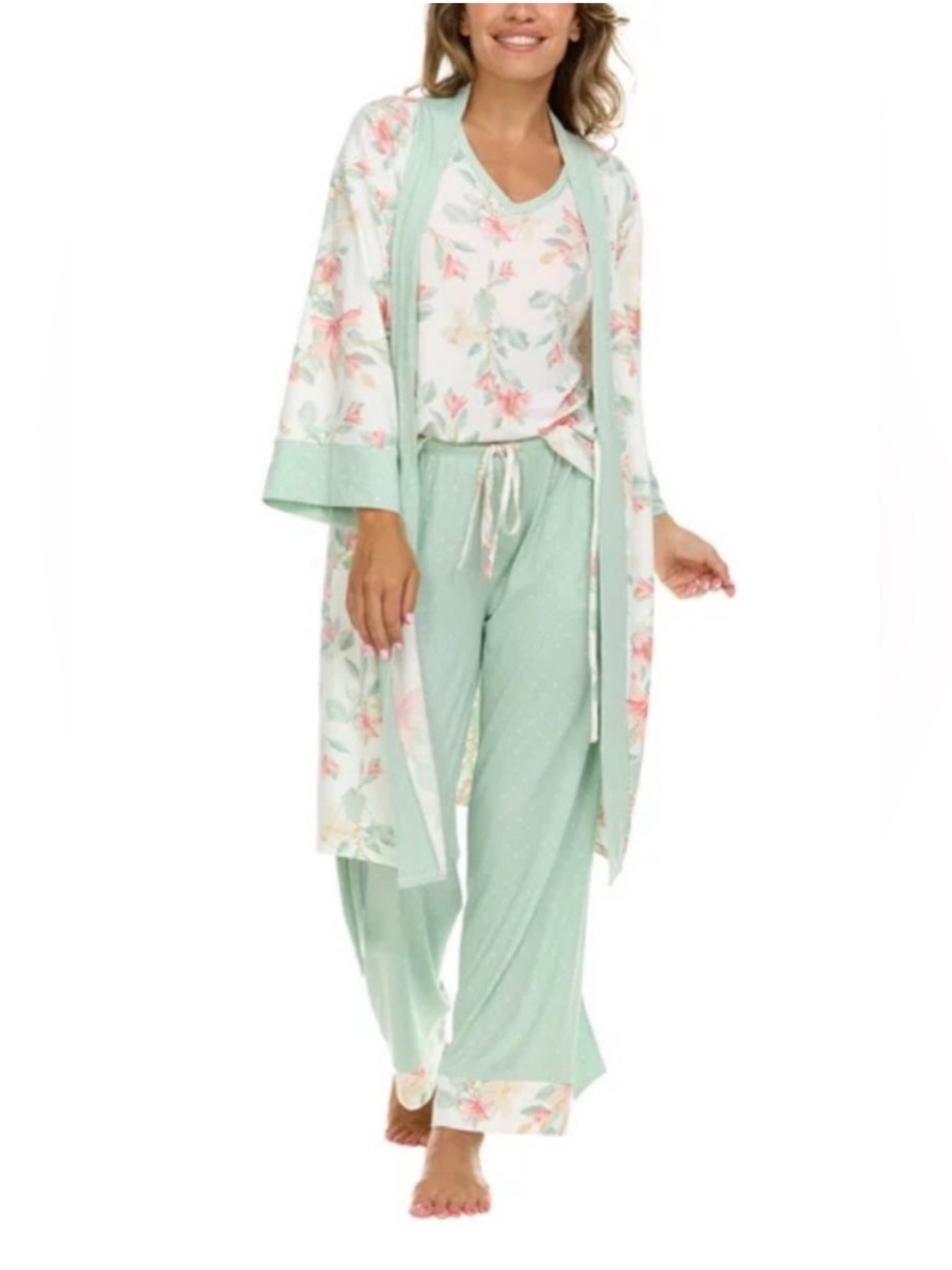 Flora Nikrooz 3-Piece Pajama & Robe Lounge Set